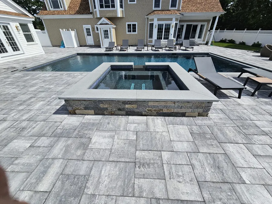A pool built by Clearwater Custom Pools on Cape Cod
